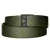 Adjustable belt for Cloudster Pillow holds, black buckle and olive green strap.