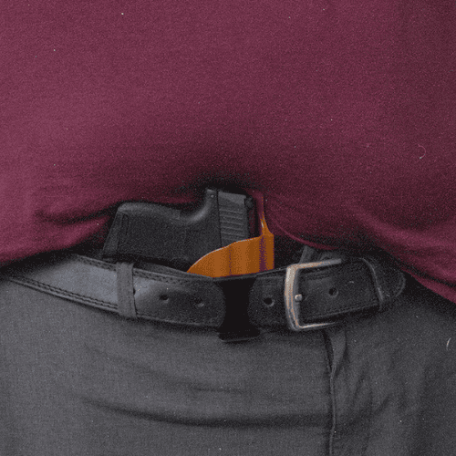 Holster setup with Cloudster Pillow wedge for secure concealed carry.