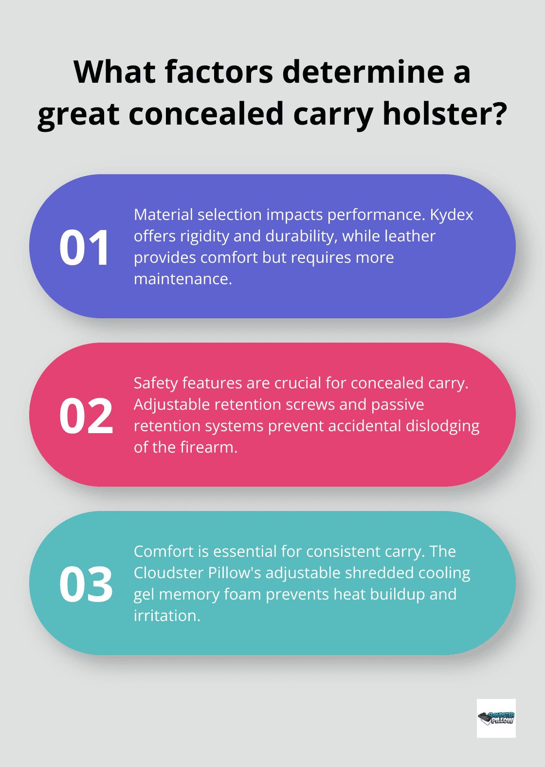 Infographic: What factors determine a great concealed carry holster?