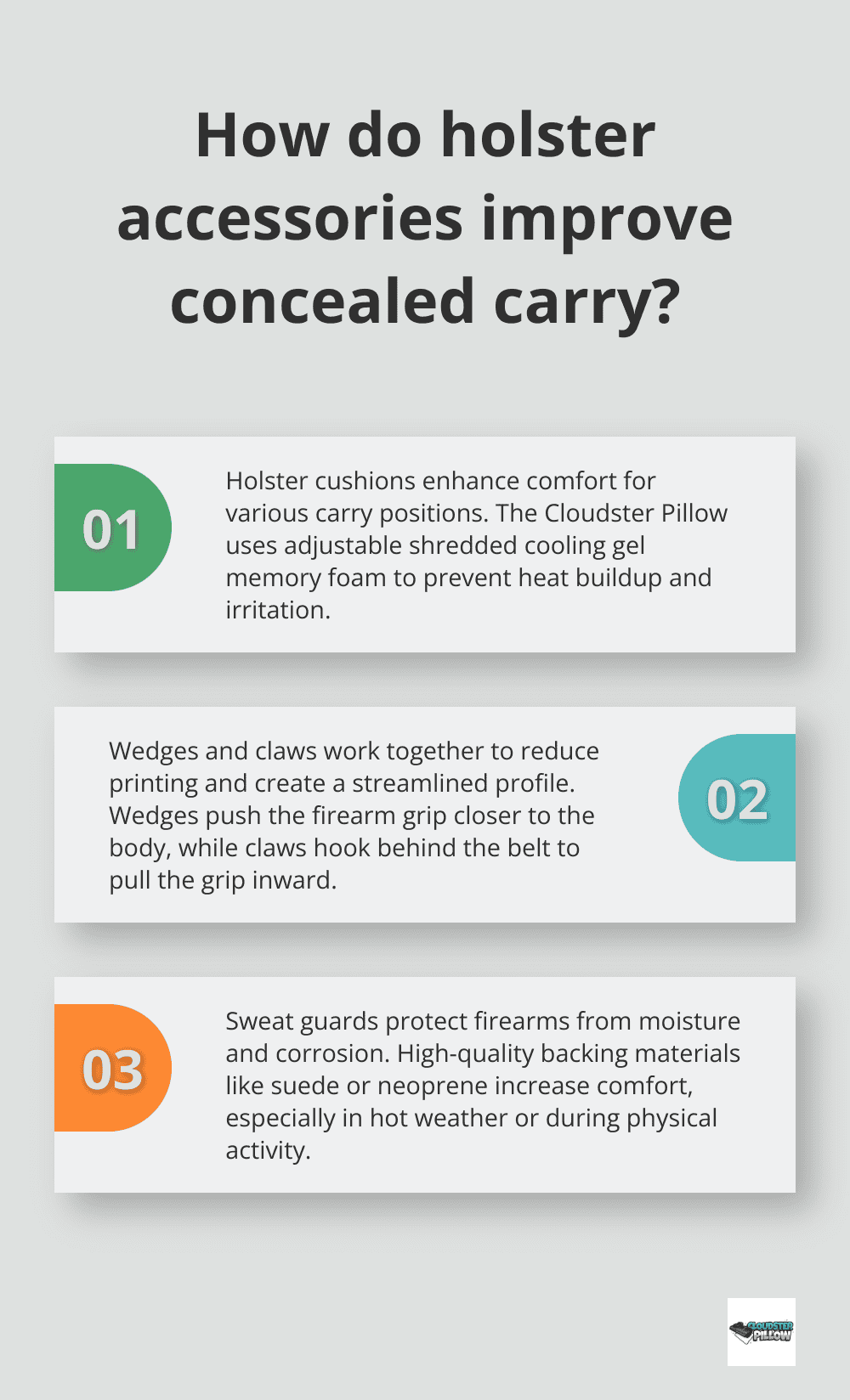 Infographic: How do holster accessories improve concealed carry? - best gun holster for concealed carry