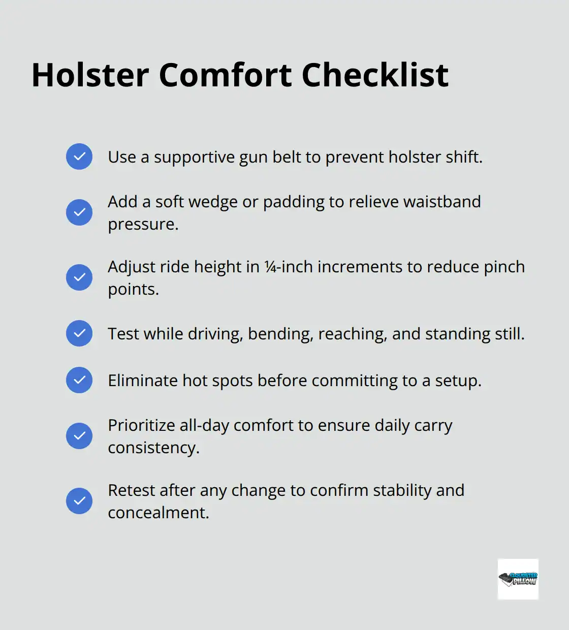 Quick checklist to dial in concealed carry comfort and consistency - must-have EDC gear